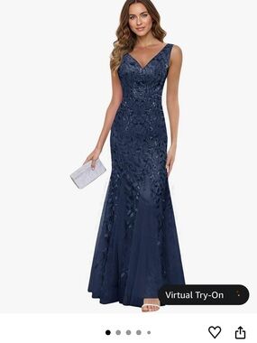Amazon Essentials Dress - Blue and White